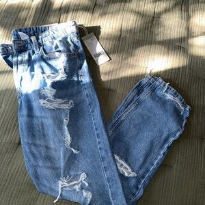 H&M Light Blue Distressed Boyfriend Jeans